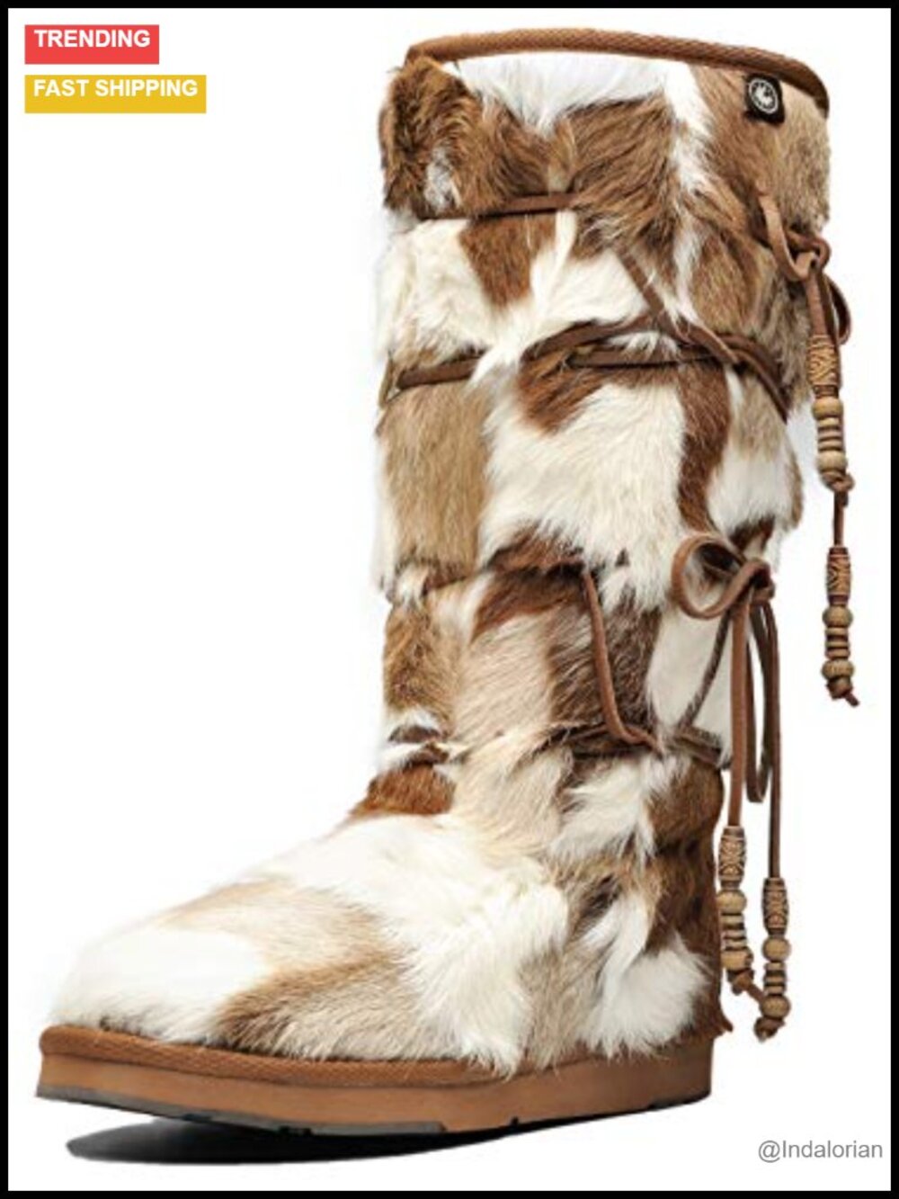 Suede Shearling Knee High Winter Snow Boots Wool Lined